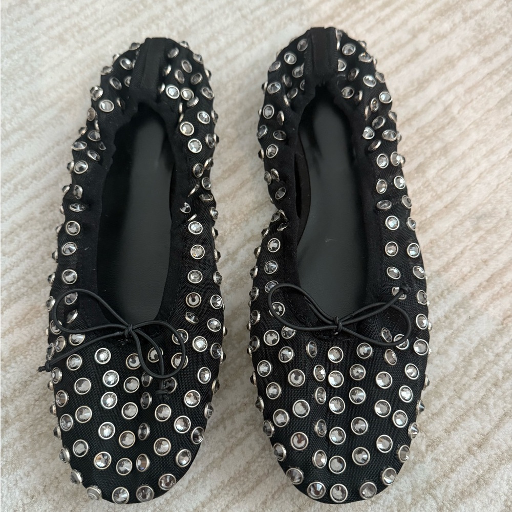 Mango Studded Ballerina Flats